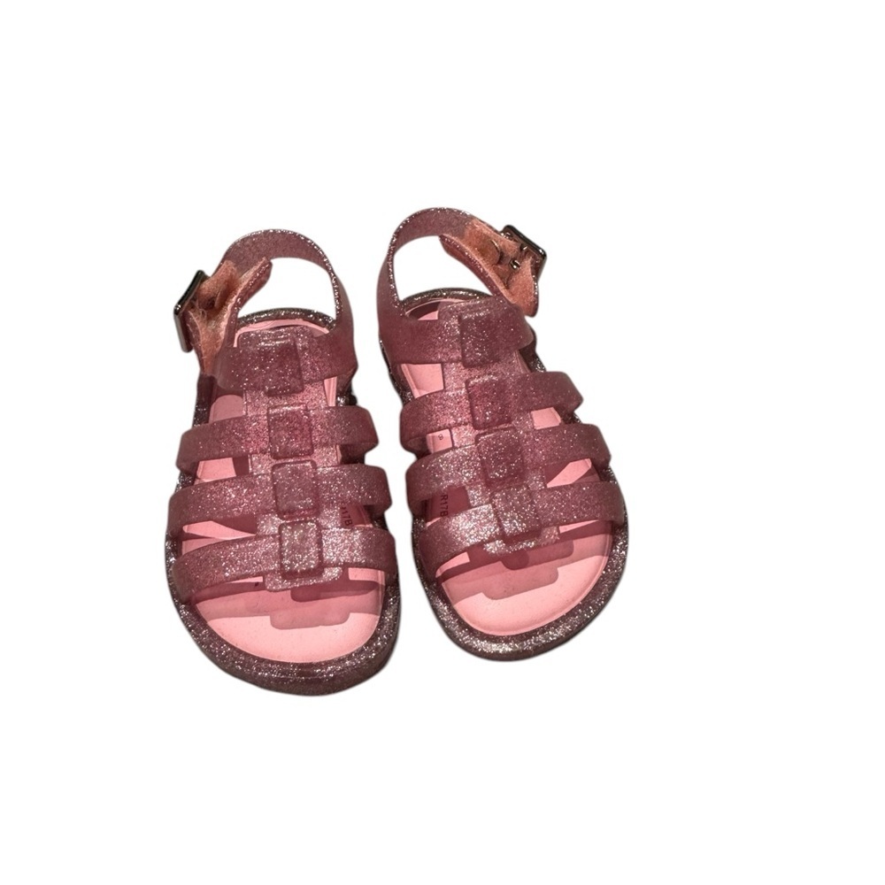 MINI MELISSA Sparkly Pink Jelly Kids Sandals - size 5C